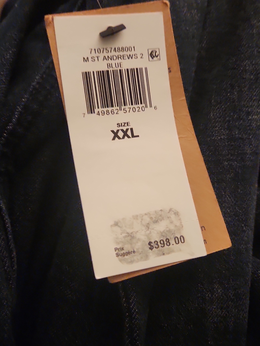 Polo by Ralph Lauren Navy Denim Bomber Jacket with Yellow Trim - Picture 5 of 5